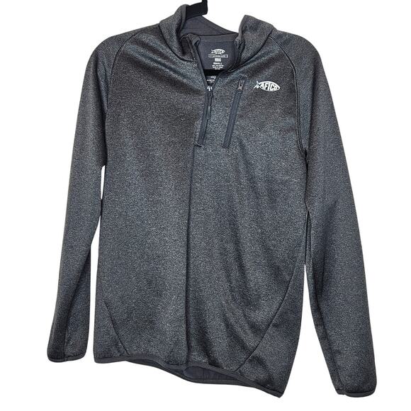 AFTCO Vista Preformance Fishing 1/4 zip pullover shirt Grey size small - Picture 1 of 6